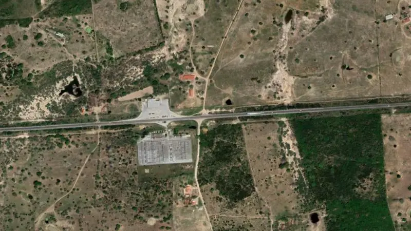 Vista aérea da unidade geradora de energia em Tacaimbó/PE